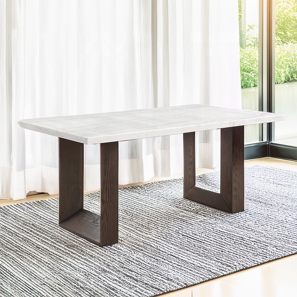 Edwyn Dining Table With White Marble Top Dn03195 By Acme | Mobilia Cleopatra 3 Edwyn Dining Table with White Marble Top