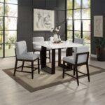 Edwyn Counter Height Table with White Marble DN03255 By ACME - Image 4