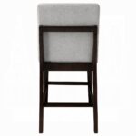 Edwyn Espresso Counter Height Chair in Gray Linen DN03256 By ACME - Image 3