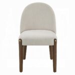 Gamarya Side Chair in White Fabric Set of 2 By ACME - Image 2