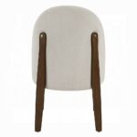 Gamarya Side Chair in White Fabric Set of 2 By ACME - Image 3