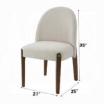 Gamarya Side Chair in White Fabric Set of 2 By ACME - Image 4