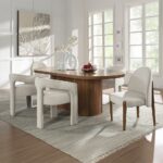 Gamarya Oval Dining Table in Oak Finish DN02855 By ACME - Image 4