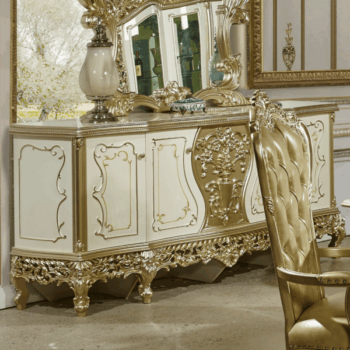 White And Gold DresserHD-DR1812