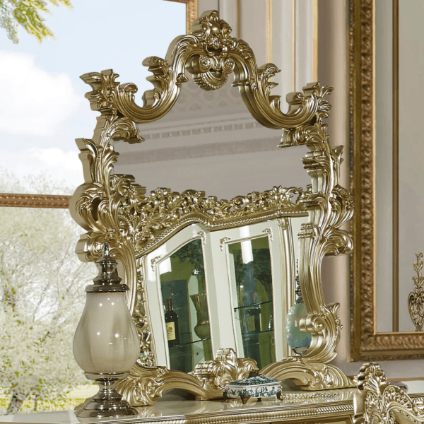 Vintage Gold Mirror Hd-1812 By Homey Design | Mobilia Cleopatra 3 Vintage Gold Mirror HD-1812