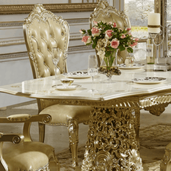 White Gold Dining Chair HD-1812