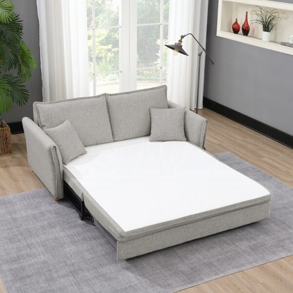 Oran Sofa with Sleeper in Gray Chenille LV03800 By ACME - Image 2