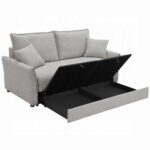 Oran Sofa with Sleeper in Gray Chenille LV03800 By ACME - Image 3