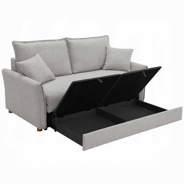 Oran Sofa with Sleeper in Gray Chenille LV03800 By ACME - Image 3