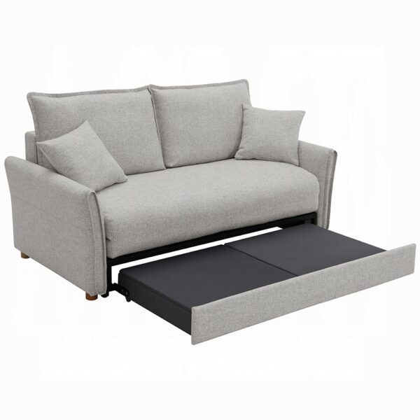 Oran Sofa with Sleeper in Gray Chenille LV03800 By ACME - Image 4