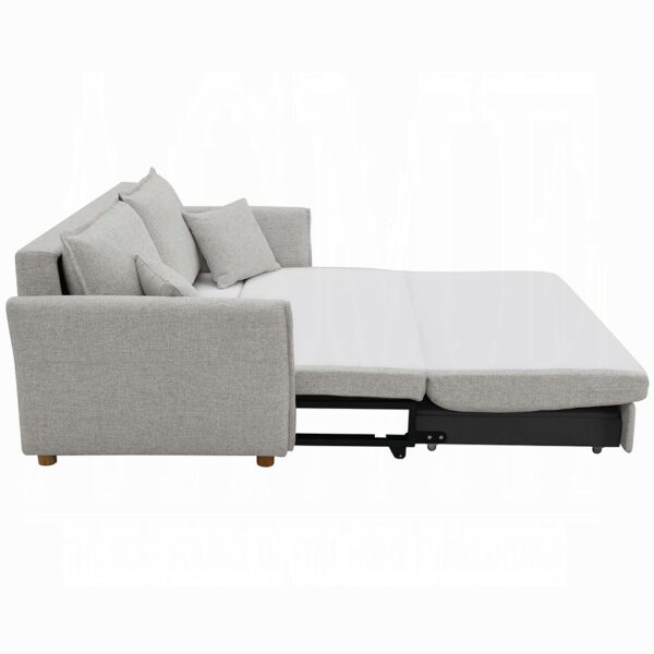 Oran Sofa with Sleeper in Gray Chenille LV03800 By ACME - Image 6