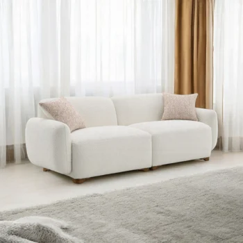 Darius Beige Boucle Sofa with 2 Pillows By ACME