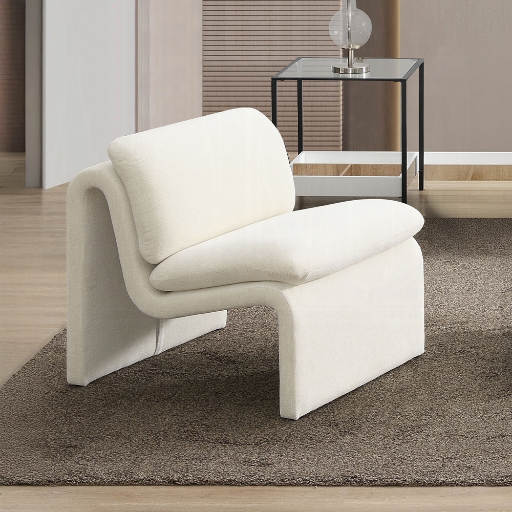 Jaeda Accent Chair In Ivory Boucle Ac04552 By Acme | Mobilia Cleopatra 3 Jaeda Accent Chair in Ivory Boucle AC04552 By ACME - Image 1
