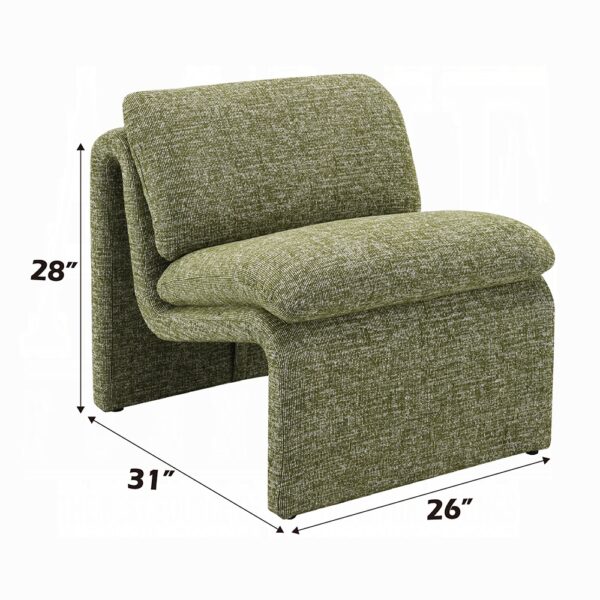 Jaeda Accent Chair in Green Boucle AC04553 By ACME - Image 4