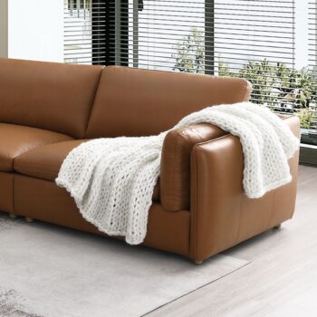 Brighton Modular – Right Facing Arm Chair in Brown Leather LV03373 By ACME