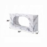 Fritzy Engineered Stone Console Table in White Marble AC03128 By ACME - Image 3