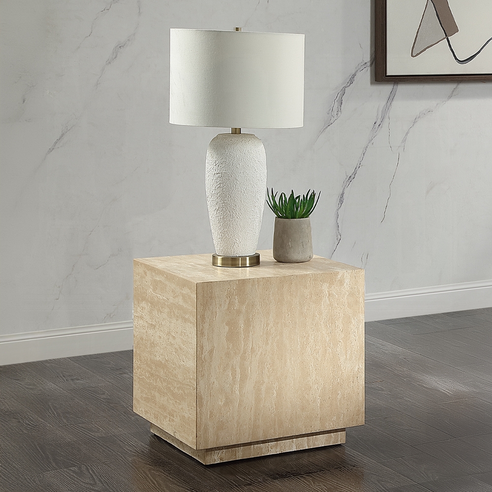 Deon Beige End Table Lv04246 By Acme | Mobilia Cleopatra 3 Deon Beige End Table LV04246 By ACME - Image 1