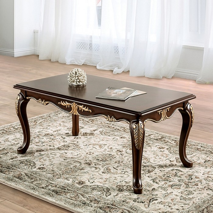 Cookshire Tobacco Coffee Table Fm45004C By Furniture Of America | Mobilia Cleopatra 3 Cookshire Tobacco Coffee Table FM45004C By Furniture Of America - Image 1