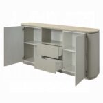Ingram Light Gray Server with Ceramic Top DN03108 By ACME - Image 2