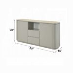 Ingram Light Gray Server with Ceramic Top DN03108 By ACME - Image 3