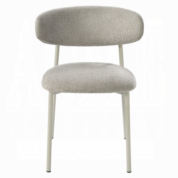 Ingram Side Chair in Light Gray Finish Set of 2 By ACME - Image 2