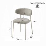 Ingram Side Chair in Light Gray Finish Set of 2 By ACME - Image 4