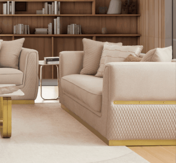 Beige Loveseat HD-3181