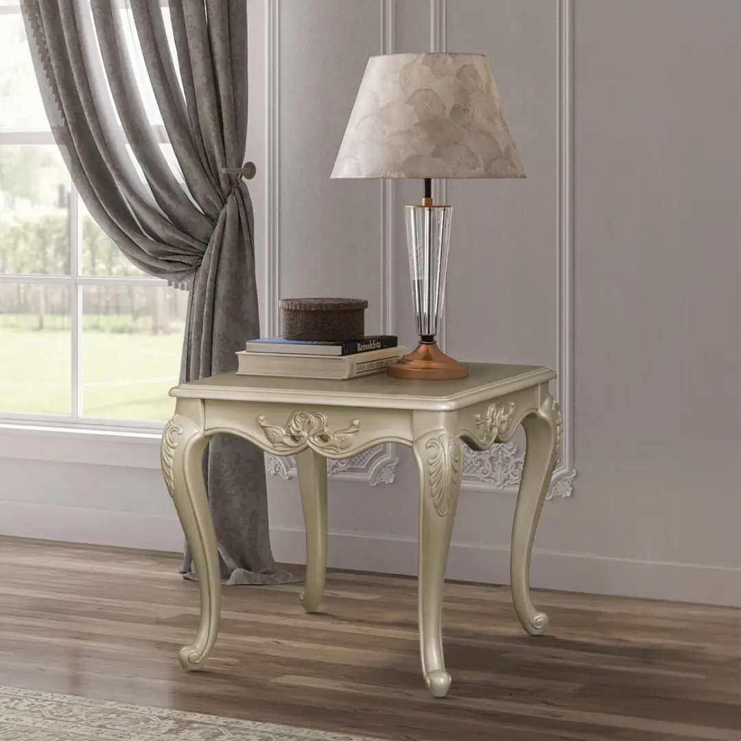 Libertee Champagne End Table By Acme | Mobilia Cleopatra 3 Libertee Champagne End Table By ACME - Image 1
