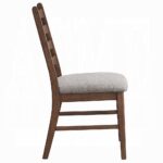 Mayah Side Chair in Gray Linen Set of 2 By ACME - Image 2
