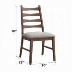 Mayah Side Chair in Gray Linen Set of 2 By ACME - Image 4