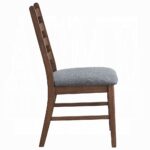 Mayah Side Chair in Dark Gray Linen Set of 2 By ACME - Image 2