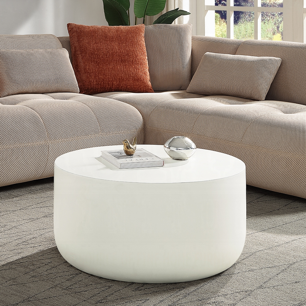 Dustan Coffee Table In White Finish Lv03780 By Acme | Mobilia Cleopatra 3 Dustan Coffee Table in White Finish LV03780 By ACME - Image 1