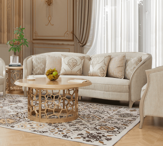 High End Fabric Sofa Hd-7005 By Homey Design | Mobilia Cleopatra 3 High End Fabric Sofa HD-7005