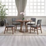 Seda Round Dining Table in Walnut Finish DN04190 By ACME - Image 4