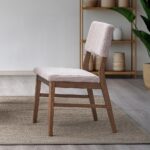 Seda Dusty Mauve Corduroy Side Chair in Walnut Finish