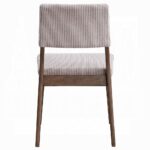 Seda Dusty Mauve Corduroy Side Chair in Walnut Finish Set of 2 By ACME - Image 3