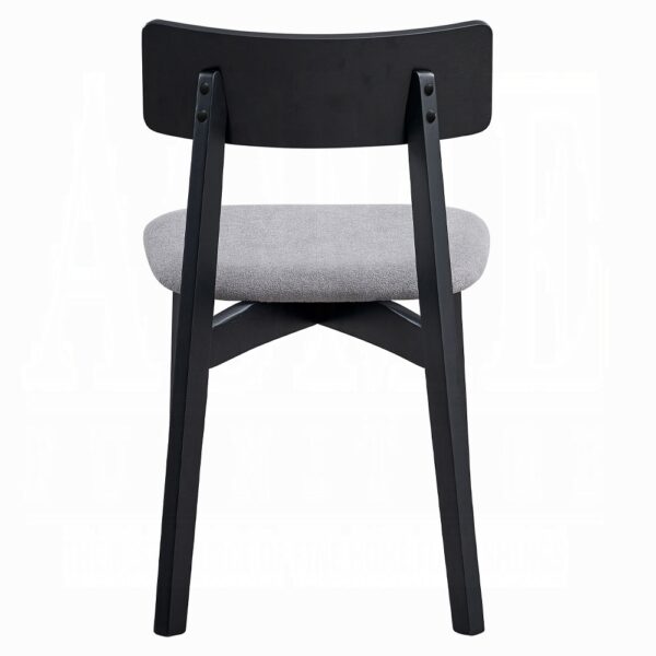 Real Side Chair in Gray Linen Set of 2 By ACME - Image 2