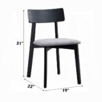 Real Side Chair in Gray Linen Set of 2 By ACME - Image 3