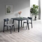 Real Side Chair in Gray Linen Set of 2 By ACME - Image 4