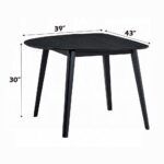 Real Wooden Dining Table in Black Finish DN04185 By ACME - Image 3