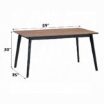Rebi Walnut & Black Rectangular Dining Table DN04180 By ACME - Image 3