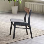 Rebi Side Chair in Gray Linen Set of 2 By ACME