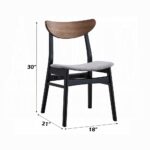 Rebi Side Chair in Gray Linen Set of 2 By ACME - Image 3