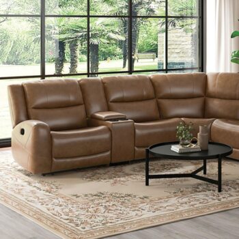 Leolinus Brown Motion Sectional CM9989BR-M-SECT By Furniture Of America