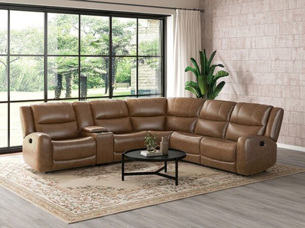Leolinus Brown Motion Sectional CM9989BR-M-SECT By Furniture Of America - Image 2