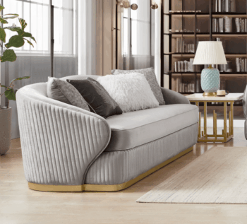 Modern Grey Loveseat HD-7008