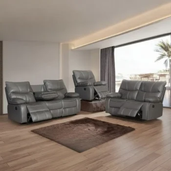 SF1012-C Gray Leather Chair by McFerran |
