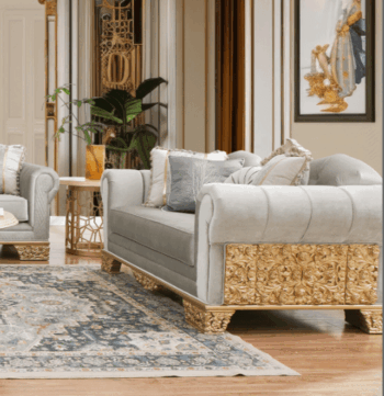 Gray Tufted Loveseat HD-9041