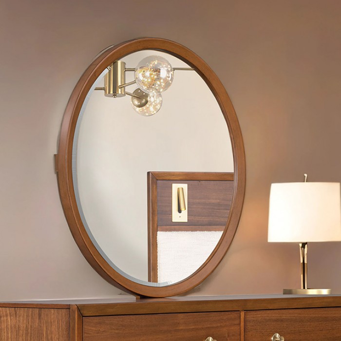 Hepburne Brown Mirror Fm74000Wn-M By Furniture Of America | Mobilia Cleopatra 3 Hepburne Brown Mirror FM74000WN-M By Furniture Of America - Image 1