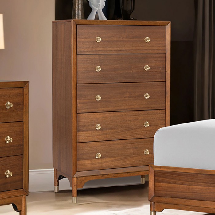 Hepburne Brown Chest Fm74000Wn-C By Furniture Of America | Mobilia Cleopatra 3 Hepburne Brown Chest FM74000WN-C By Furniture Of America - Image 1